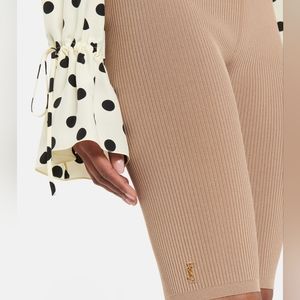 SAINT LAURENT Ribbed Biker Shorts size S